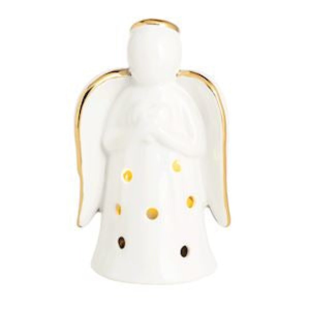 Mud Pie Large Celebrate LED Sitter - Hand-Painted Ceramic Holiday Decor With Built-in Lights For Festive Home Decorating