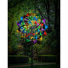84" Wind Powered Lighted Wind Spinner Multi Flower - D & D Collectibles