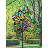 84" Wind Powered Lighted Wind Spinner Multi Flower - D & D Collectibles