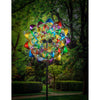84" Wind Powered Lighted Wind Spinner Multi Flower - D & D Collectibles