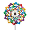 84" Wind Powered Lighted Wind Spinner Multi Flower - D & D Collectibles