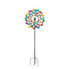 84" Wind Powered Lighted Wind Spinner Multi Flower - D & D Collectibles