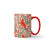 Christmas Cardinals Porcelain Mug