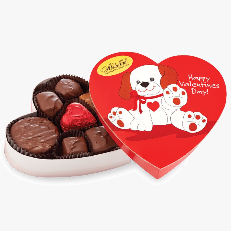 Abdallah Puppy Dog Heart Box - Kids Chocolate - D & D Collectibles in Community Pharmacy