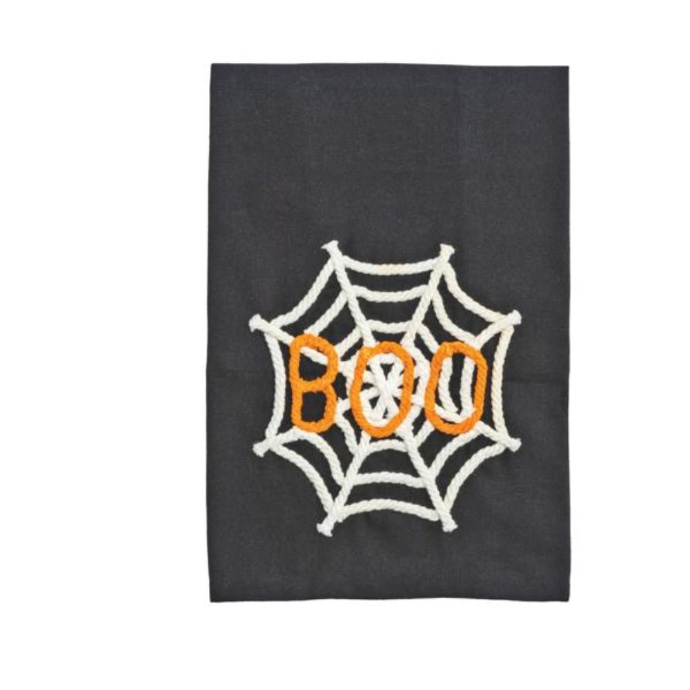 Boo Rop Boo Halloween Rope Towel by Mudpie - Glow-in-the-dark Decorative Cotto ...