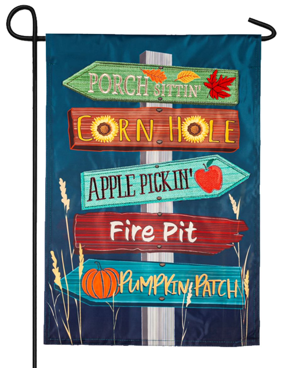 Fall Signs Applique Garden Flag by Evergreen Enterprises – D & D ...