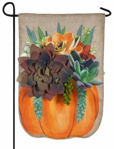 succulent garden flag Fall Succulents Burlap Garden Flag by Evergreen