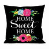 Floral Home Sweet Home Interchangeable Pillow Cover by Evergreen - D & D Collectibles