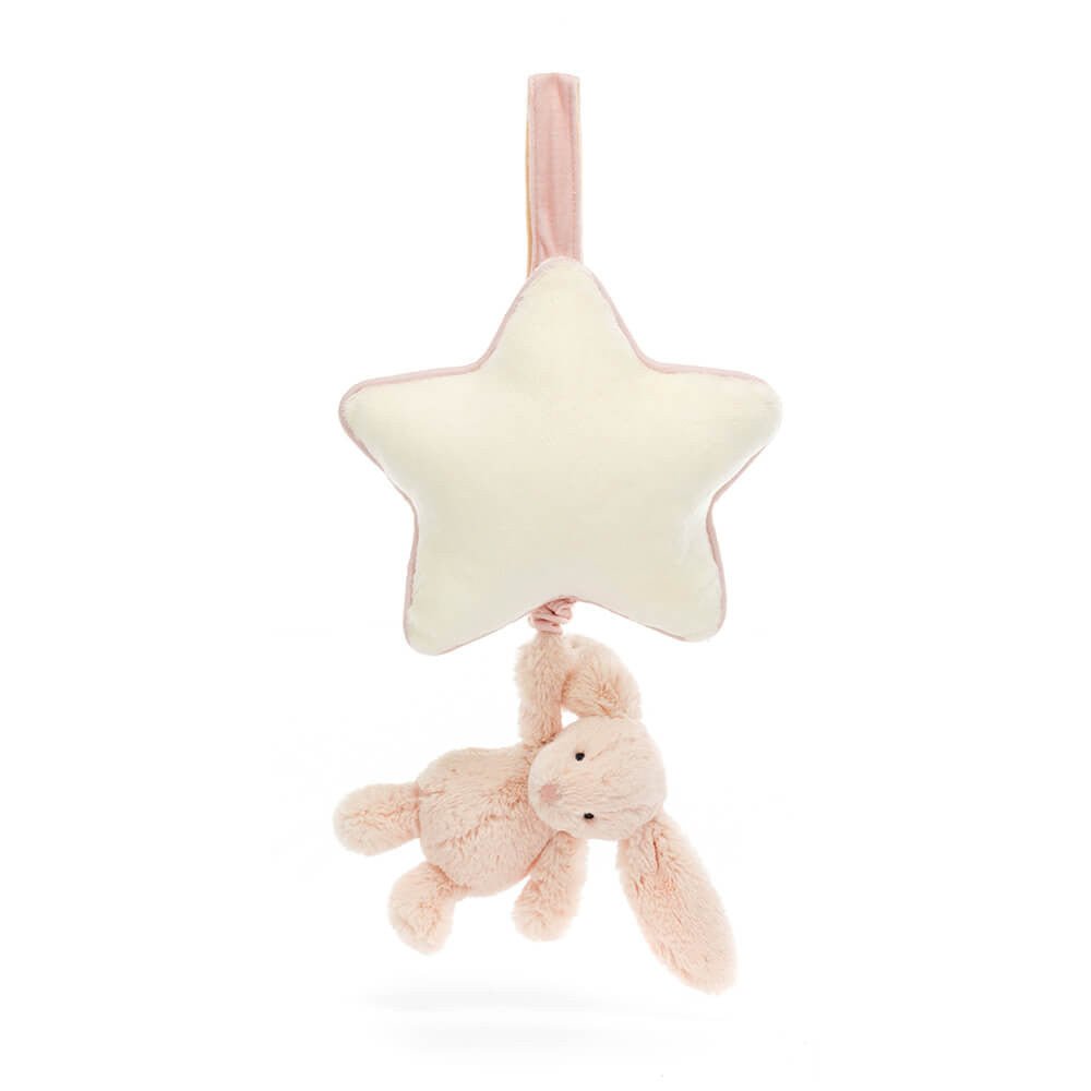 JellyCat Bashful Blush Bunny Musical Pull - D & D Collectibles