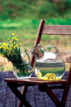 Small Glass Tilted Pitcher by Kalalou - D & D Collectibles
