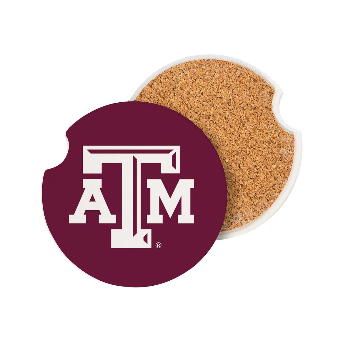 Evergreen Texas A & M Car Coaster Set - Absorbent Stoneware Coasters ...