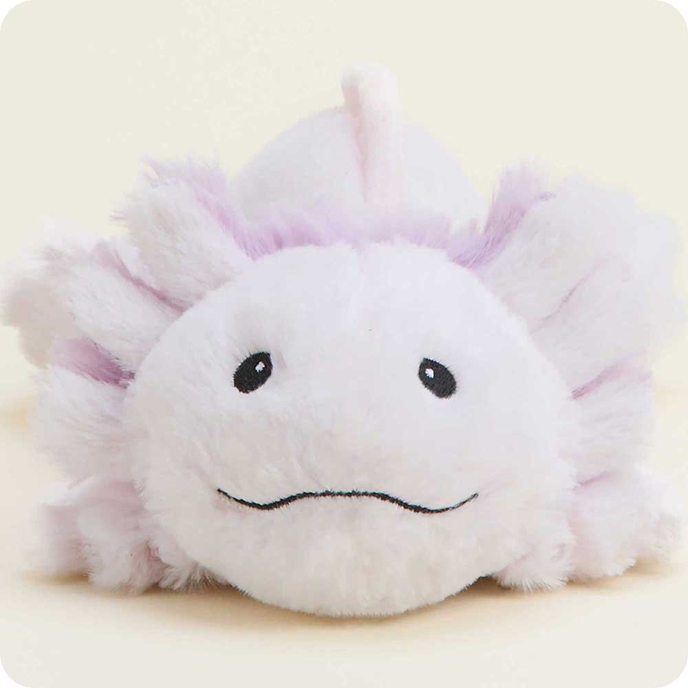 Warmies Pink Axolotl Junior: Heatable Stuffed Animal with Lavender Sce