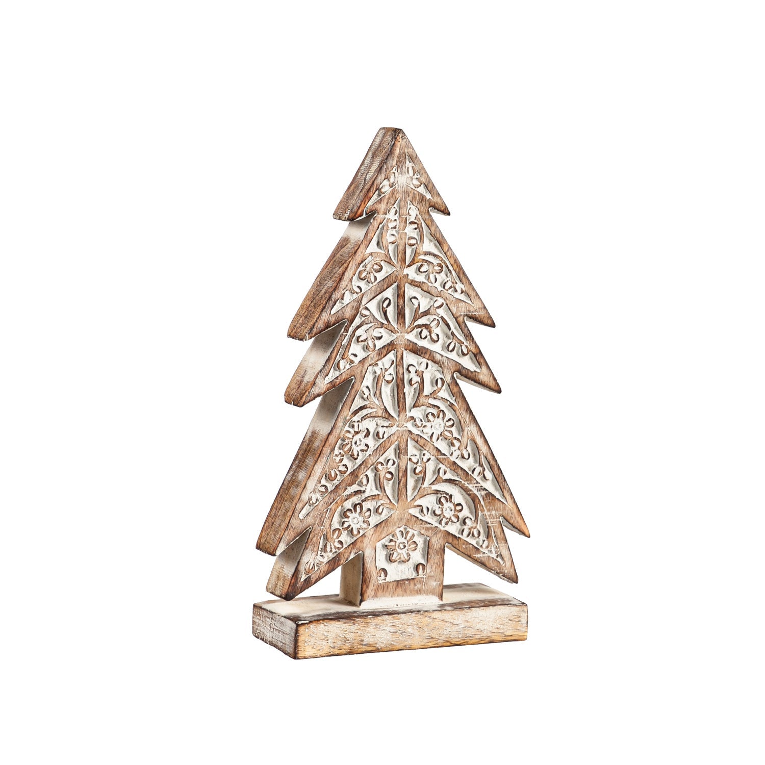 Wood Small Christmas Tree Table Décor by Evergreen – D & D Collectibles ...