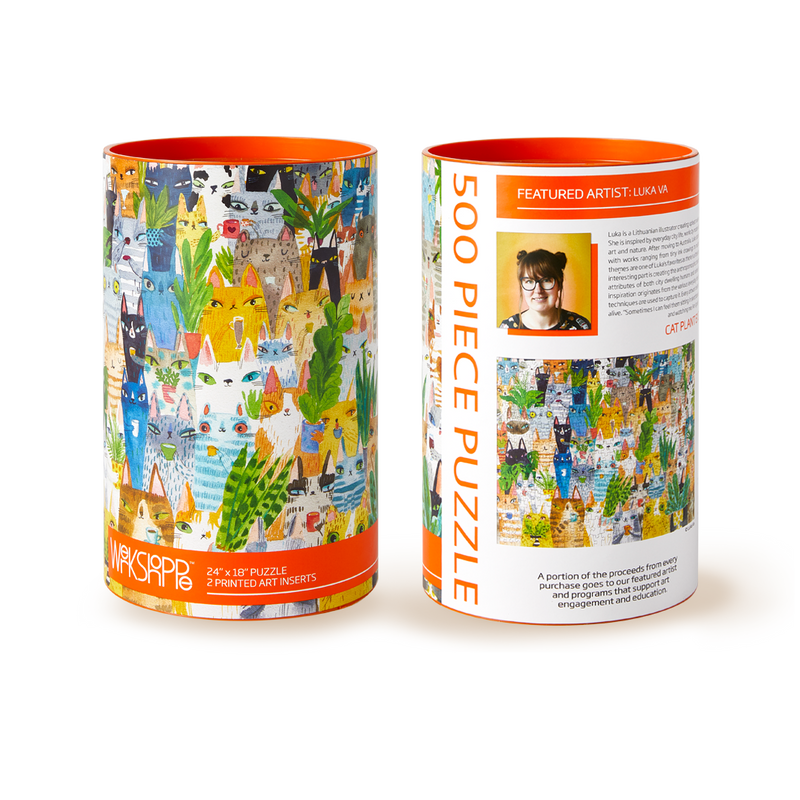 Werkshoppe Cat Plant Exchange Puzzle -500 Piece Jigsaw Puzzle