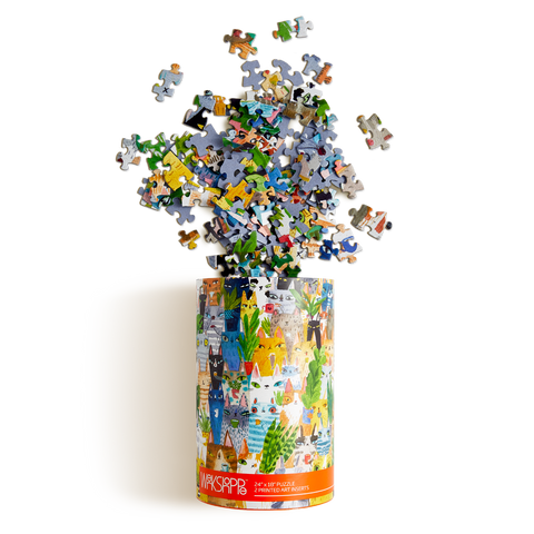 Werkshoppe Cat Plant Exchange Puzzle -500 Piece Jigsaw Puzzle