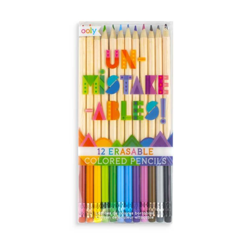Ooly Unmistakables Colored Pencils 12 Erasable