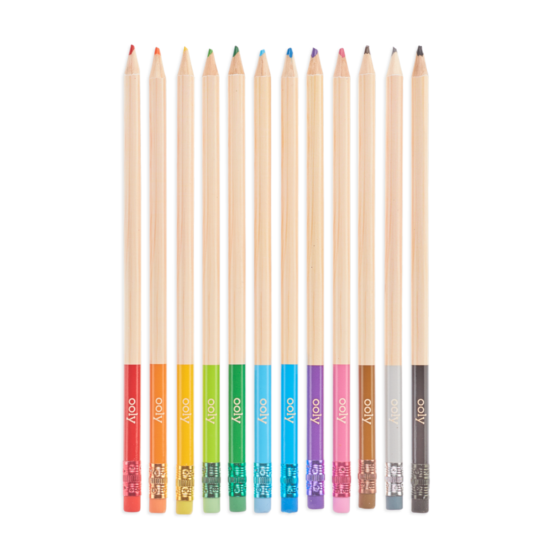 Ooly Unmistakables Colored Pencils 12 Erasable