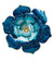 Handcrafted Blue Metal Flower with Golden Center Wall Art by Evergreen