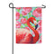 Floral Flamingo Garden Flag Textured Suede Spring/Summer Evergreen