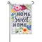 Home Sweet Home Spring/Summer Garden Flag Applique Evergreen