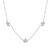 Lily Nily Princess Tiara CZ Station Necklace in Sterling Silver
