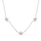 Lily Nily Princess Tiara CZ Station Necklace in Sterling Silver