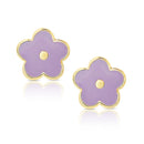 Lily Nily Flower Stud Earing Purple