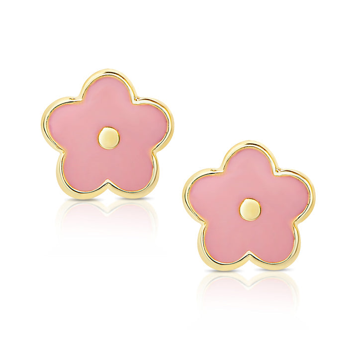 Lily Nily Flower Stud Earing Pink