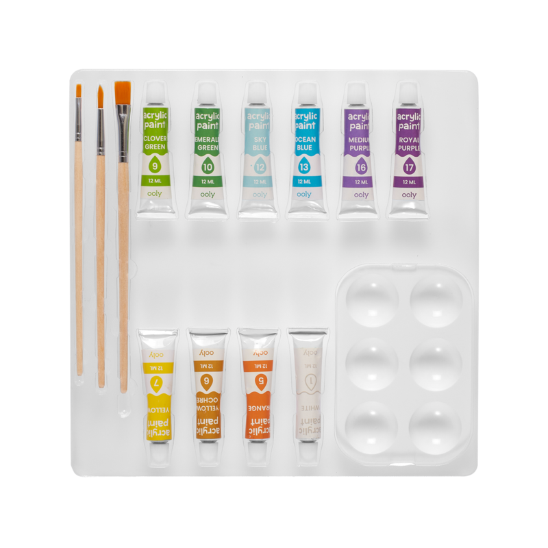 Colorific Canvas Paint By Number Kit Fantastic Dragon 15 piece Ooly