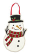 Snowman Hooked Door Decor 13"x22"