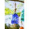 Art Glass Speckle Deep Blue Bell Wind Chimes by Evergreen