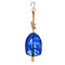 Art Glass Speckle Deep Blue Bell Wind Chimes by Evergreen