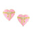 Lily Nily Heart and Ribbon Bow Stud