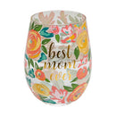 Glass Stemless Wine Garden Best Mom by Mary Square