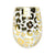 Stemless Wine Glass Gold Leopard by Mary Square