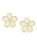 Lily Nily Flower Stud Earring White