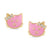 Lily Nily Pink Cat Stud Earrings