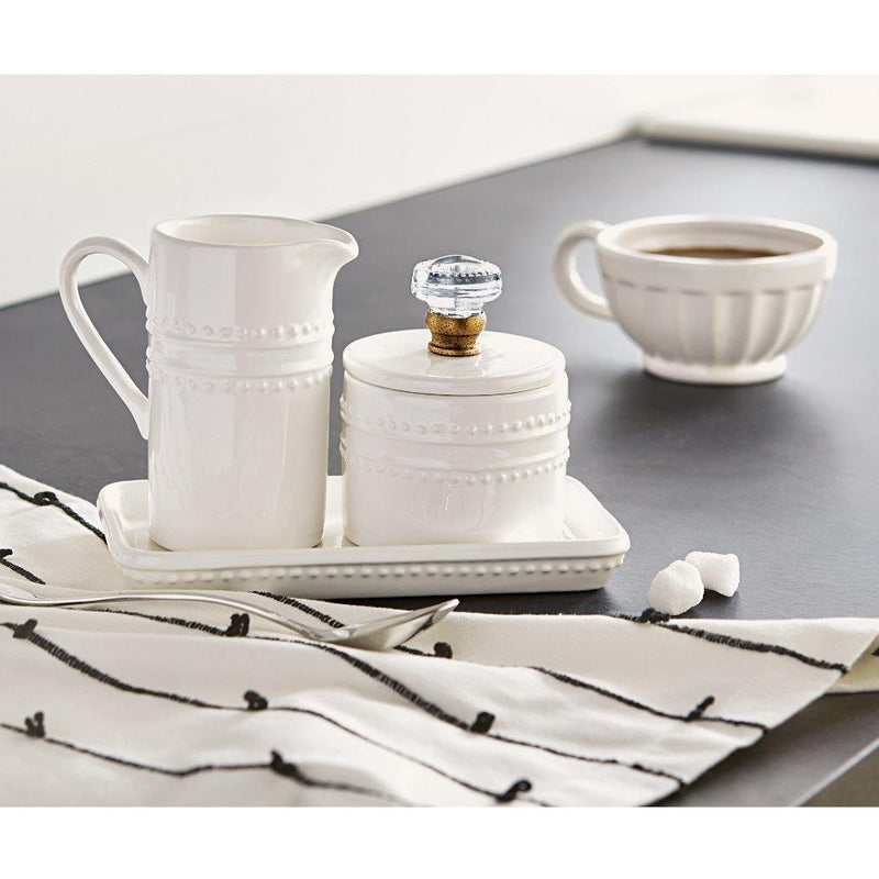 Doorknob Cream and Sugar Set with Tray by Mud Pie