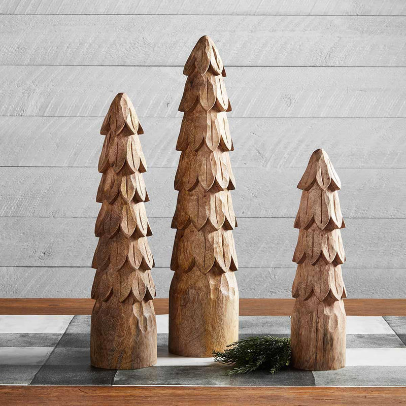 Large Carved Wood Tree Sitter by Mudpie