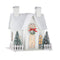 8.5" Lighted House with Scrollwork Christmas
