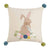 Happy Bunny Embroidery Pillows by Mudpie