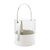 White and Glass Ice Bucket Set by Mud Pie