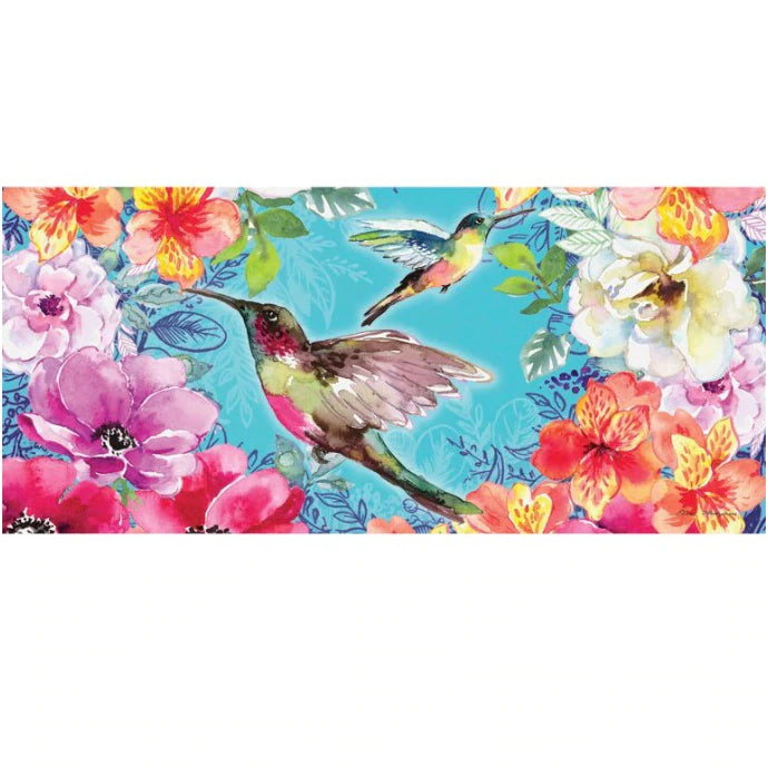 Bright Flowers and Hummingbirds Sassafras Switch Mat by Evergreen