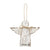 White Wood Angel Ornament by MudPie