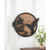 Metal and Wood Round Wall Decor Hummingbird by Evergreen