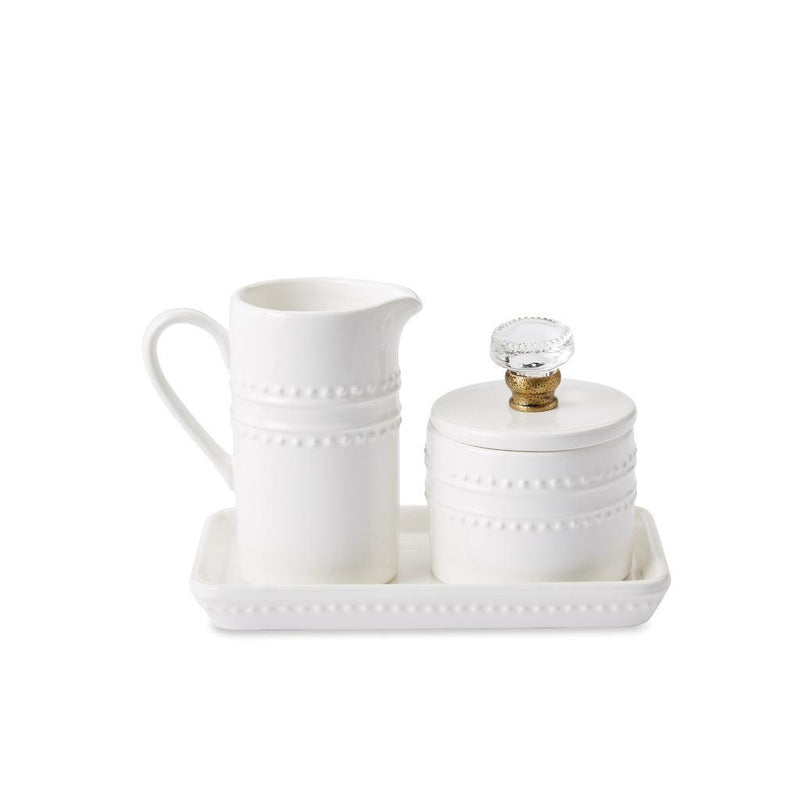 Doorknob Cream and Sugar Set with Tray by Mud Pie