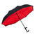 Plaid Inverted Umbrella Black/Red - D & D Collectibles