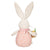 Fabric Bunny with Basket Table Decor by Evergreen
