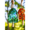 Art Glass Speckle Turquoise Bell Wind Chimes by Evergreen