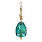 Art Glass Speckle Turquoise Bell Wind Chimes by Evergreen